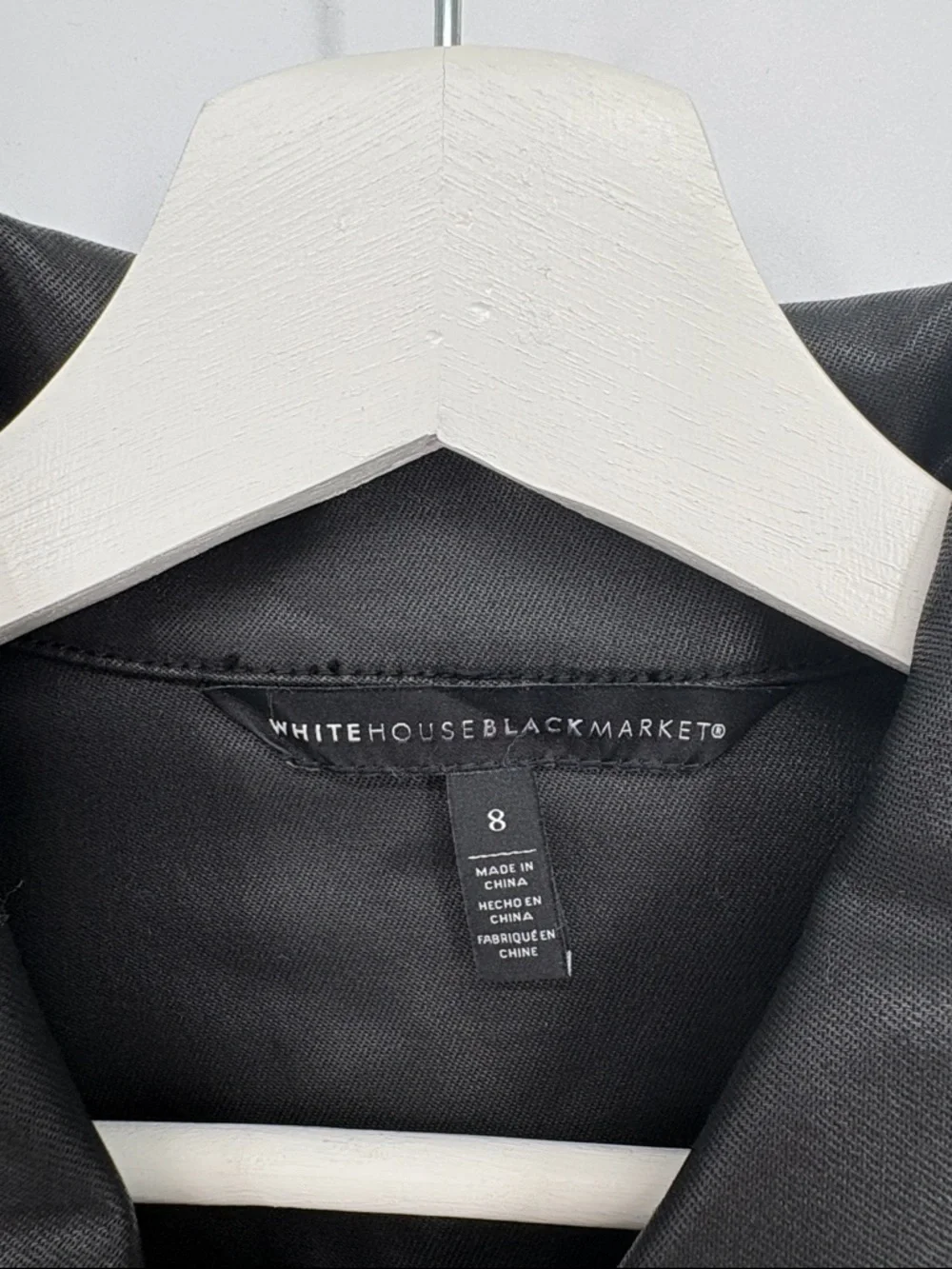 🧇 WHBM black waxed jean Jacket